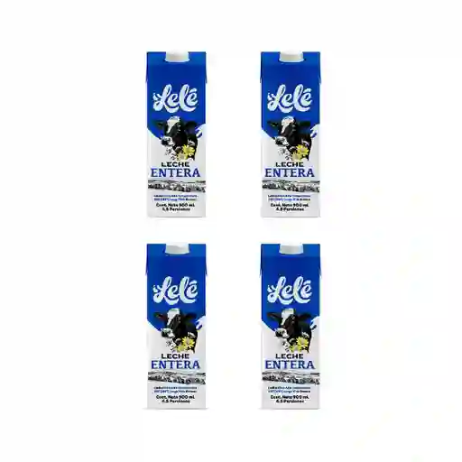 4 x Lelé Leche Entera Uht Tetra