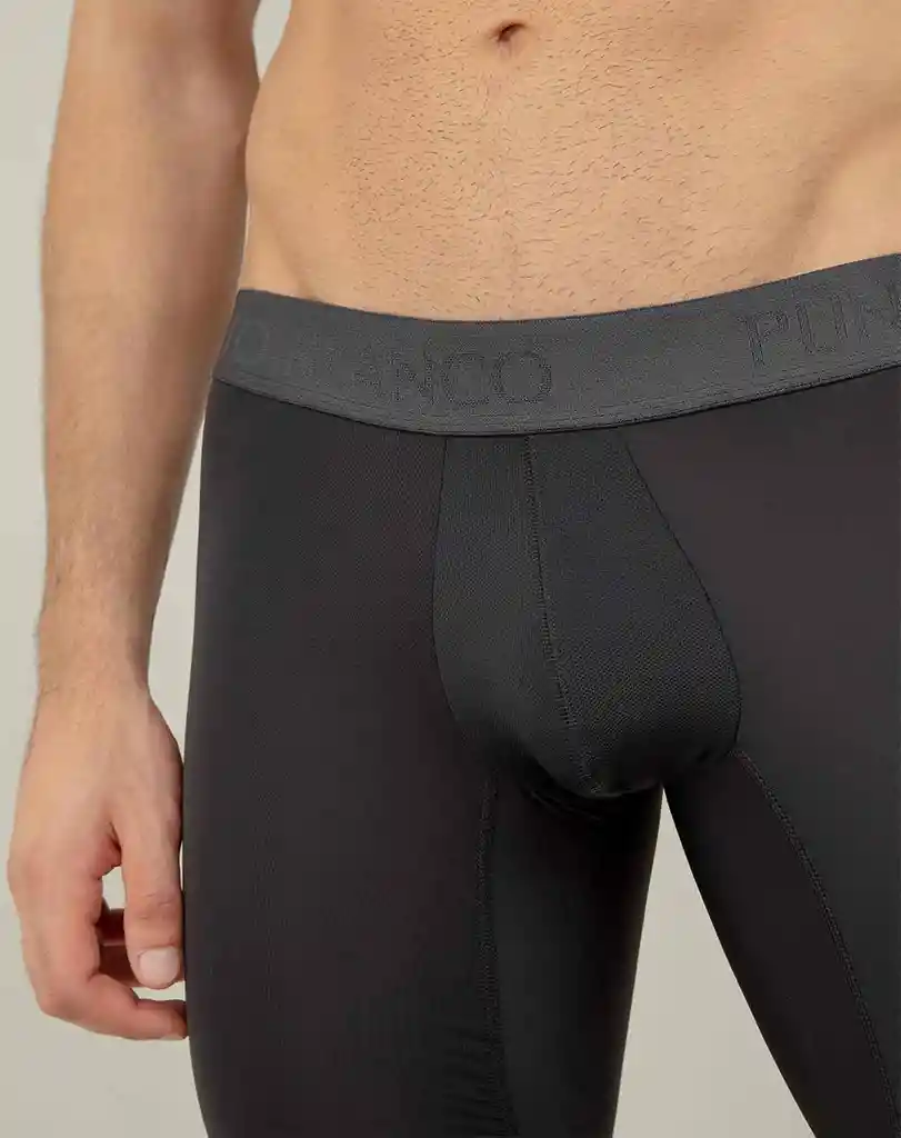 Boxer Largo en Microfibra Masculino Negro Liso Toronto