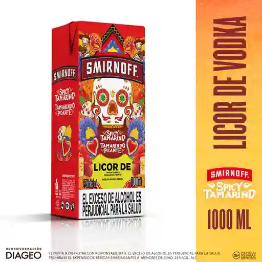 Smirnoff Licor de Vodka Tamarindo Picante 1000 mL