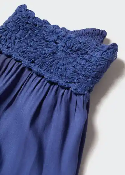 Falda Macrame Azul Talla 19 Niñas Mango