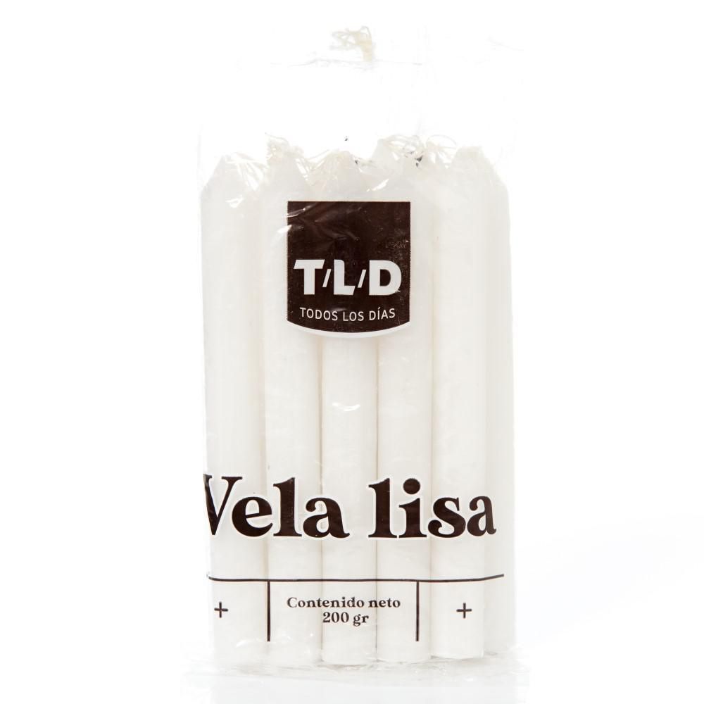 T/L/D Todos los Días Vela Lisa Color Blanco 200 g
