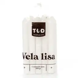 T/L/D Todos los Días Vela Lisa Color Blanco