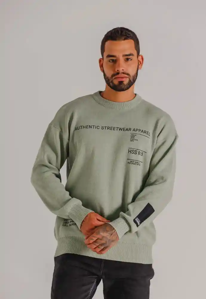 Sueter Estampado M-verde