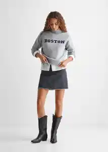 Buzo Jersey Boston Gris Claro Vigoré Talla 18 Teen Niñas Mango