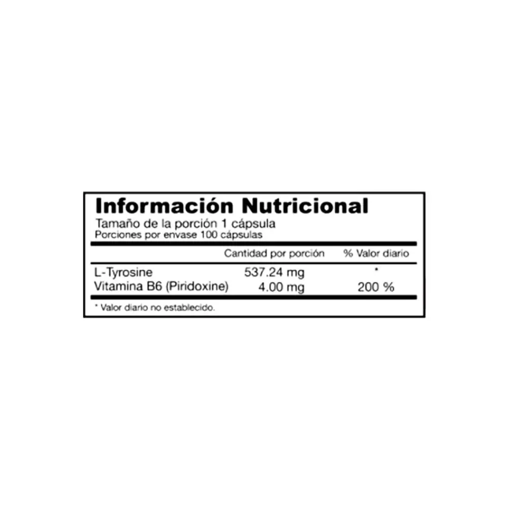 Jarrow L-Tyrosyne (500 mg) Suplemento Dietario