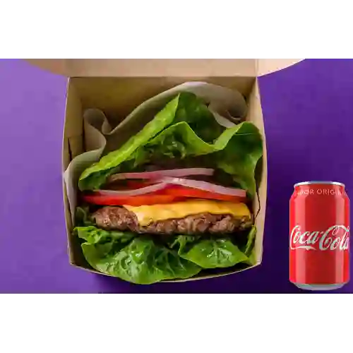 Combo Keto Burger + Coca-Cola Sabor Original 330 ml