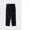 Pantalón Fluido Negro Talla S Mujer Mango