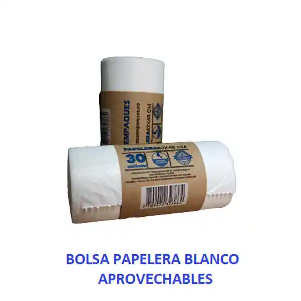 Bolsa Papelera Blanca 43 x 48 x 30