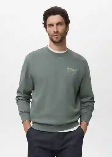 Buzo Sudadera Seoul Verde Talla M Hombre Mango