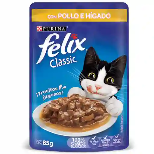 Felix Alimento para Gato Adulto Sabor a Pollo e Hígado en Salsa