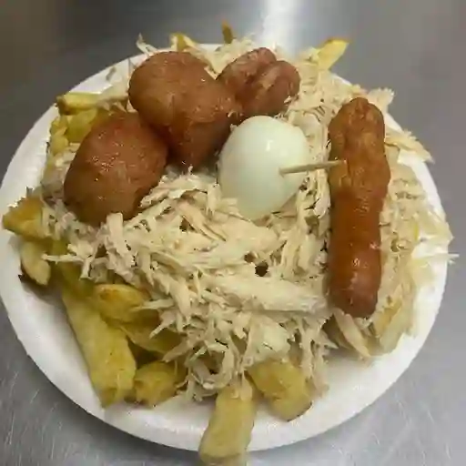 Mini pollo desmechado