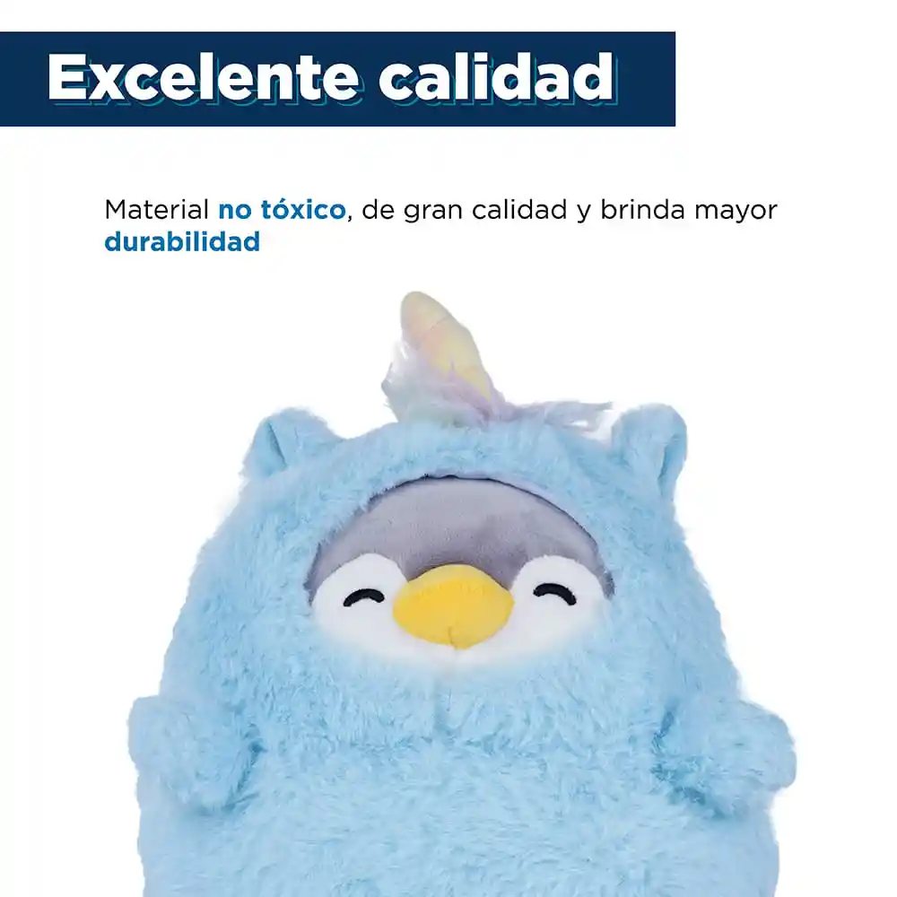 Peluche Mini Family de Unicornio Azul Redondo Pen Miniso