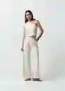 Pantalón Emilia Mujer Crudo Abedul Claro T 8 532G379 Naf Naf
