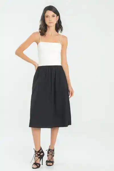 Vestido Midi Script Color Marfil Talla M Ragged