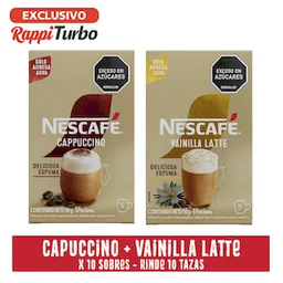 Combo Capuccino Nescafé 90 g + Vainilla Latte Nescafé 90 g