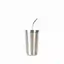 Vaso Con Pitillo en Acero Inoxidable 500 mL Ambiente Gourmet