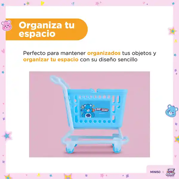 Organizador de Plástico Carro Azul Miniso