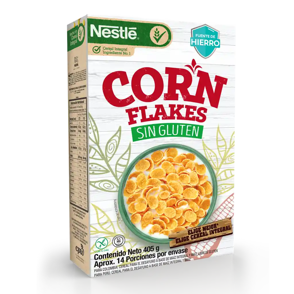 Cereal CORN FLAKES de NESTLÉ sin gluten x 405g
