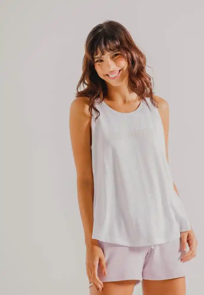 Camiseta Pijama M-blanco