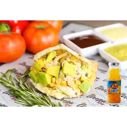 Combo Arepa Pepiada + Hit Mango 237 ml