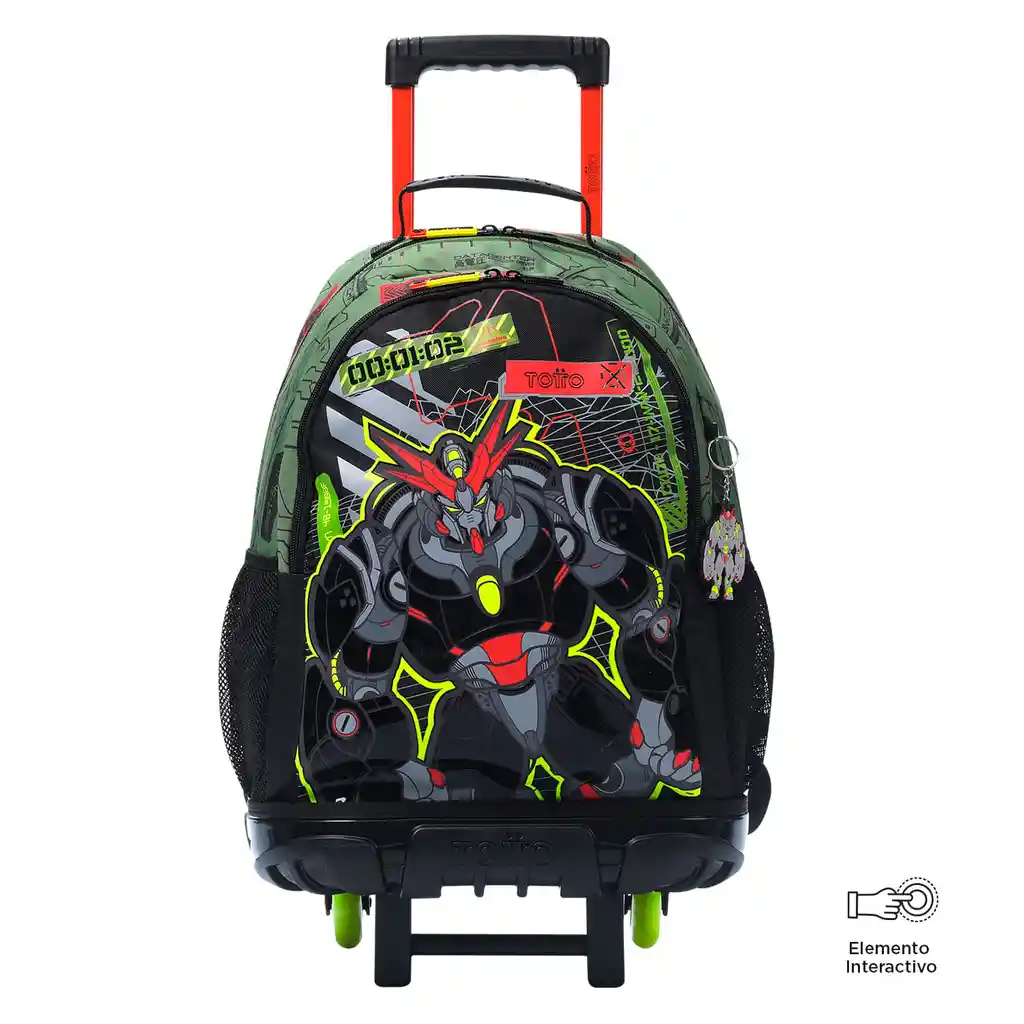 Morral Con Ruedas Para Niño Argon L Verde