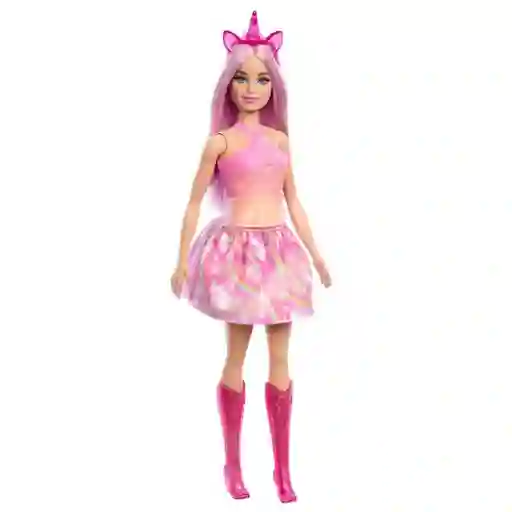 Barbie Muñeca Unicornio Falda Rosa