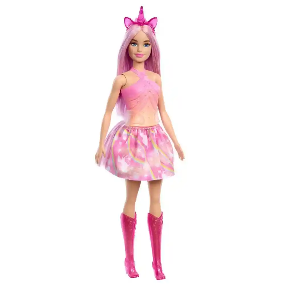Barbie Muñeca Unicornio Falda Rosa