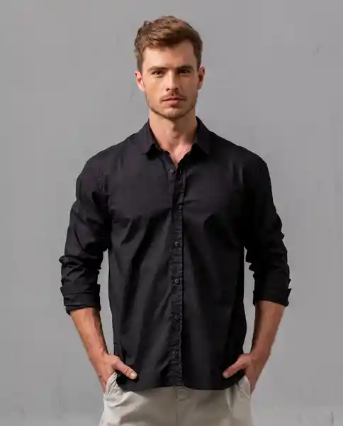 Camisa Hombre Negro Talla M 194007F Rifle