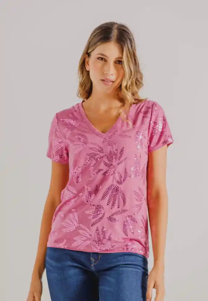 Blusa Manga Corta Xl-morado