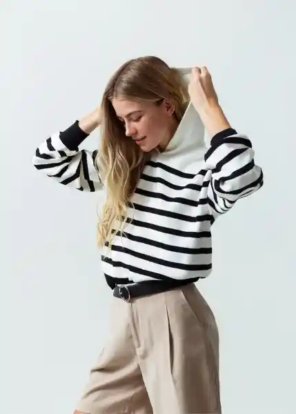Suéter Tejido Mujer Crudo Marfil Claro M 481G069 Naf Naf