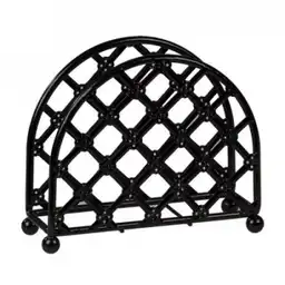 Home Basics Servilletero Lattice Black en Acero Inoxidable