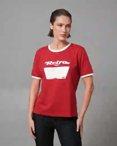 Camiseta Mujer Rojo Talla L 209G018_ROJ181761 Rifle