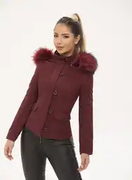 Chaqueta Para Mujer Vino Talla L