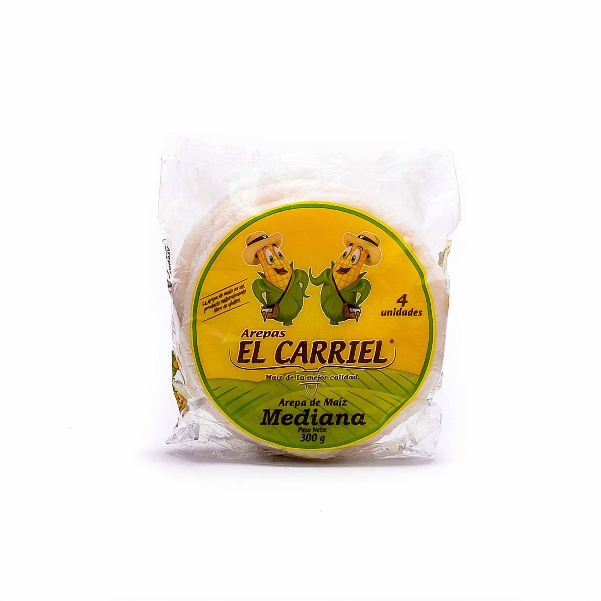 El Carriel Arepa de Maíz Tamaño Mediano 300 g