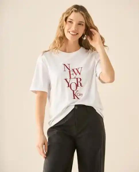 Camiseta Blanco Radiante Claro Talla M 103G004 Esprit