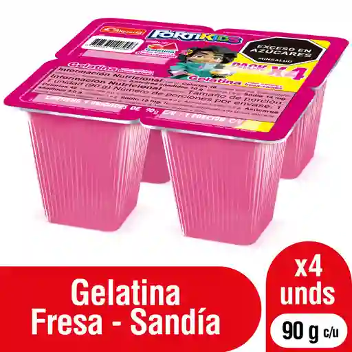 Alquería Gelatina Fortikids Sabor a Sandía y Fresa