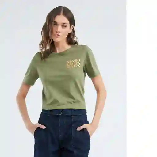 Camiseta Grapich Tee Mujer Verde Medio Talla M Chevignon