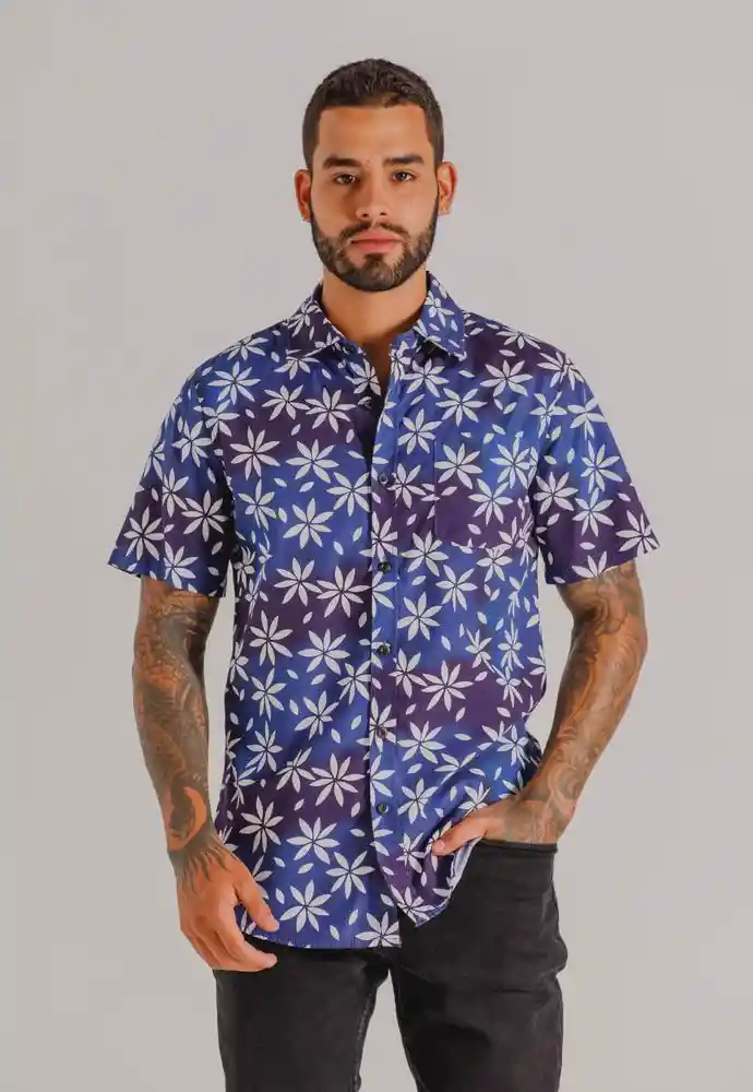 Camisa Manga Corta M-azul