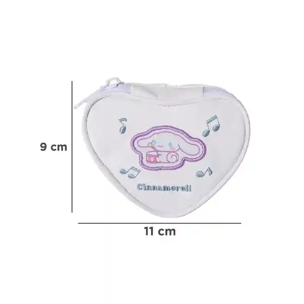 Monedero Con Corazón Bordado Cinnamoroll Serie Sanrio Miniso