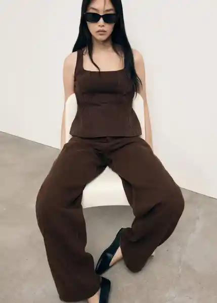 Jean Charlot Chocolate Talla 46 Mujer Mango