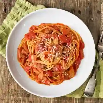 Pasta en Salsa Amatriciana