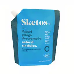 Sketos Yogurt Griego Descremado Natural sin Dulce