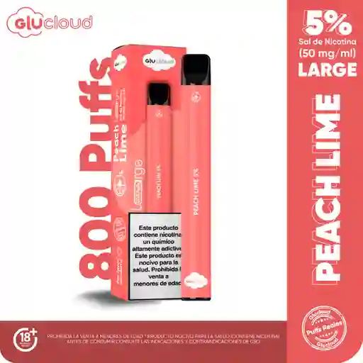 Glucloud Vapeador Peach Lime Large 800 Puffs