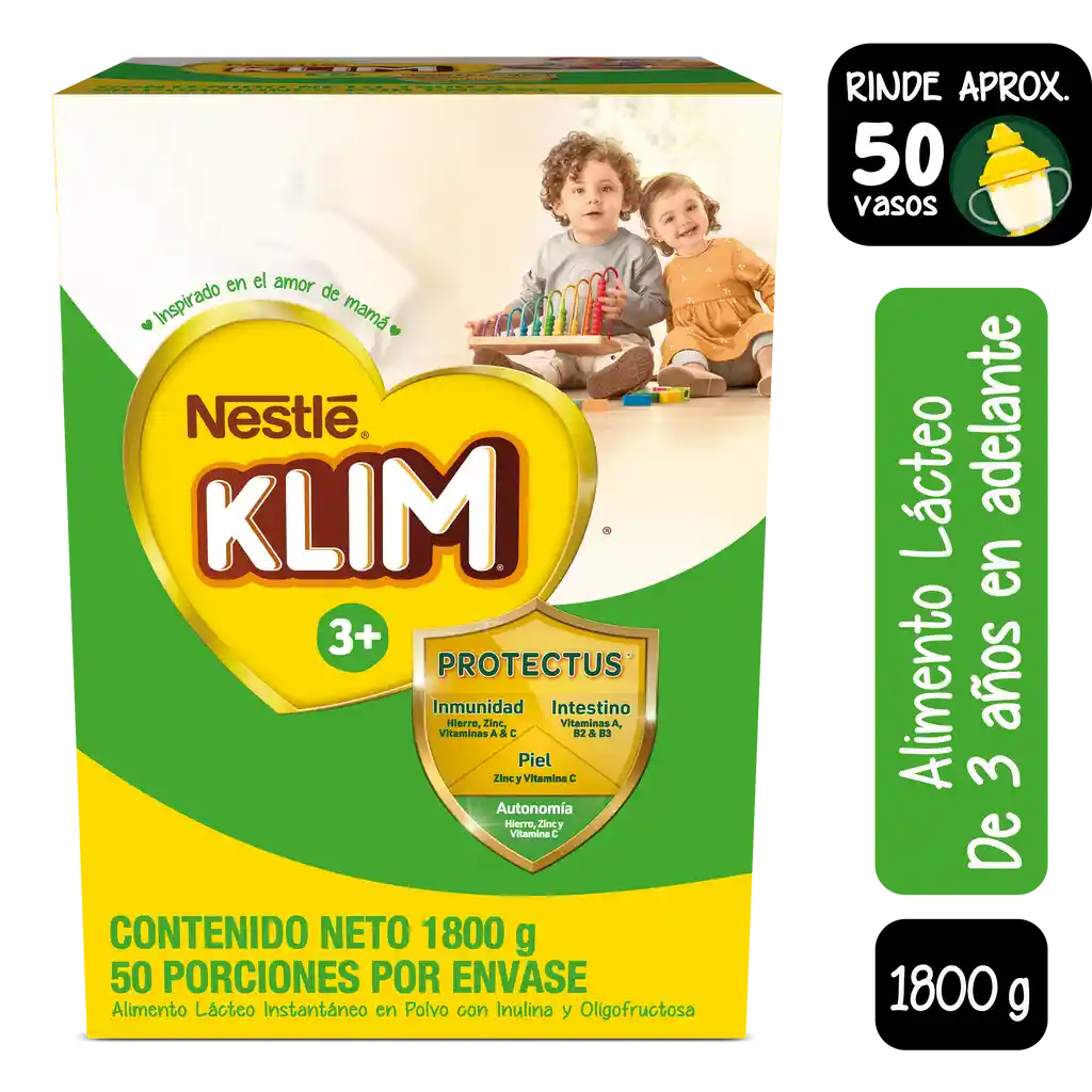 Alimento lácteo KLIM 3+ x 1800g