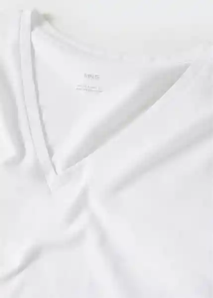 Camiseta Sacov Blanco Talla XL Mujer Mango