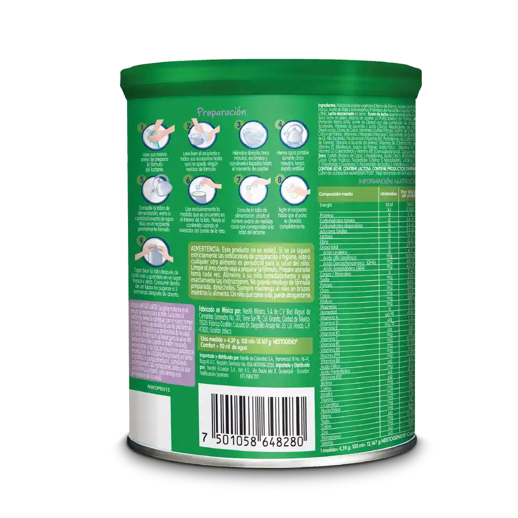 Fórmula infantil NESTOGENO Comfort Etapa 1 x 400g