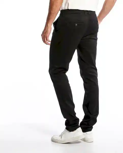 Pantalon Khakis Rocket Negro Talla 30 Hombre Chevignon