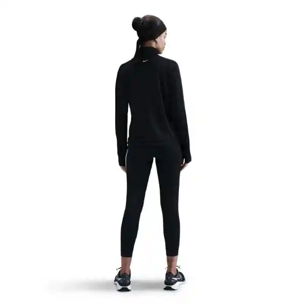 Nike Camiseta W Swsh Hbr Hz Mid Manga Larga Mujer Negro Talla L