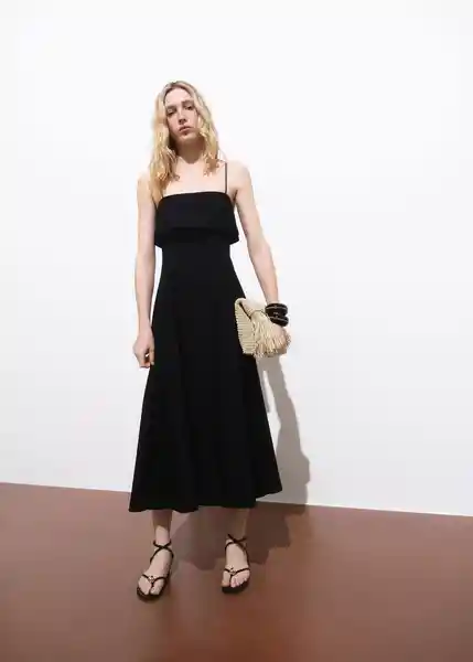 Vestido Nicola Negro Talla XS Mujer Mango