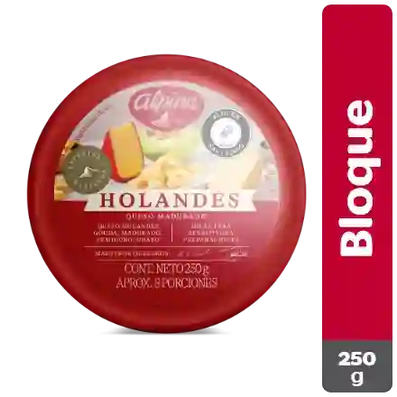 Queso Holandés Alpina Bloque 250 G